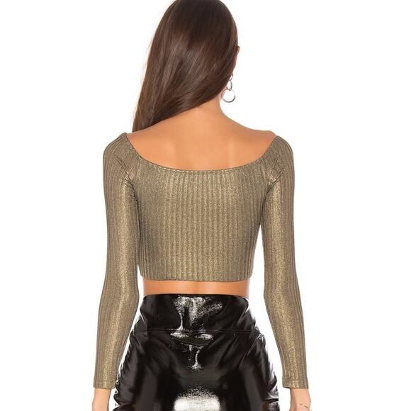 Privacy Please X Revolve Henderson Crop Top in Glitter Ball NWT Size Sma… - Picture 3 of 4